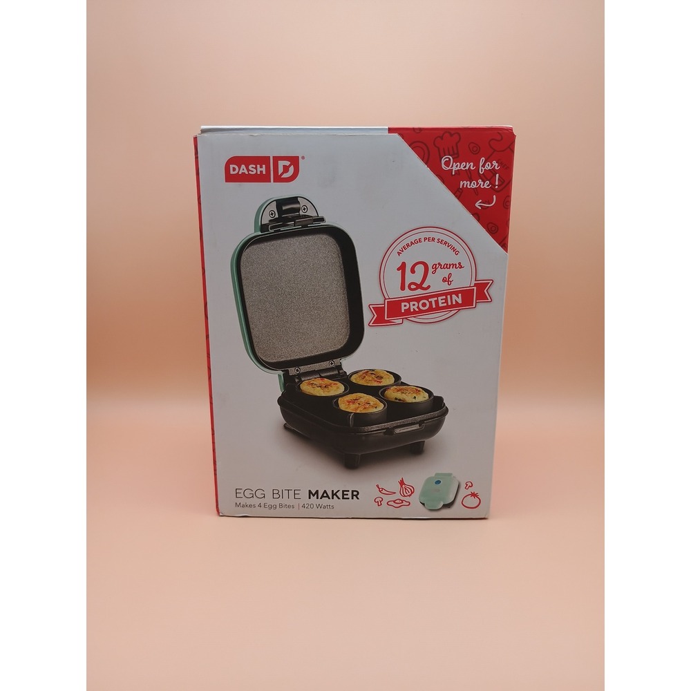Dash‎ Egg Bite Maker Aqua Blue DBBM400GBAQ04 420W Compact Breakfast Cooker New